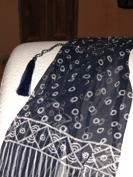 Indigo Polka Dots